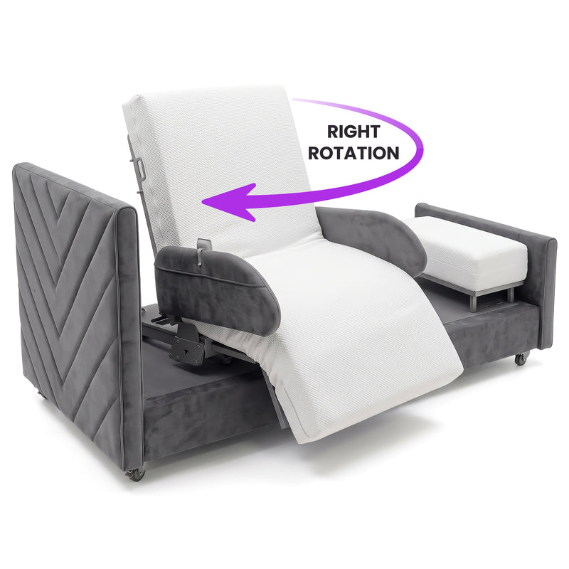 Rotating Hospital Bed, Full Electric Sit To Stand Lift Medical Bed