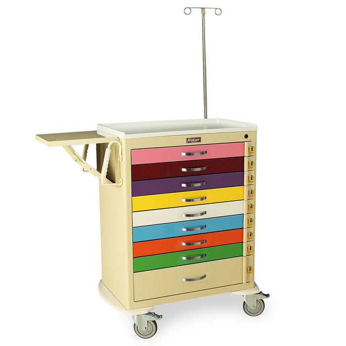 M-Series Pediatric Cart with Emergency Package & 9 Drawers