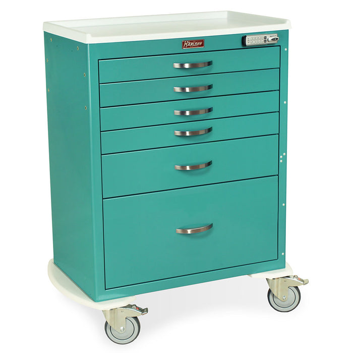 M-Series Anesthesia and Procedure Cart with Six Drawers & E-Lock