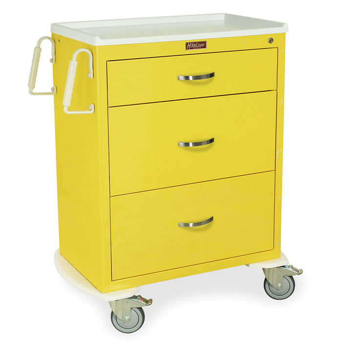 M-Series Tall Isolation Cart with 3 Drawers & Standard Key Lock