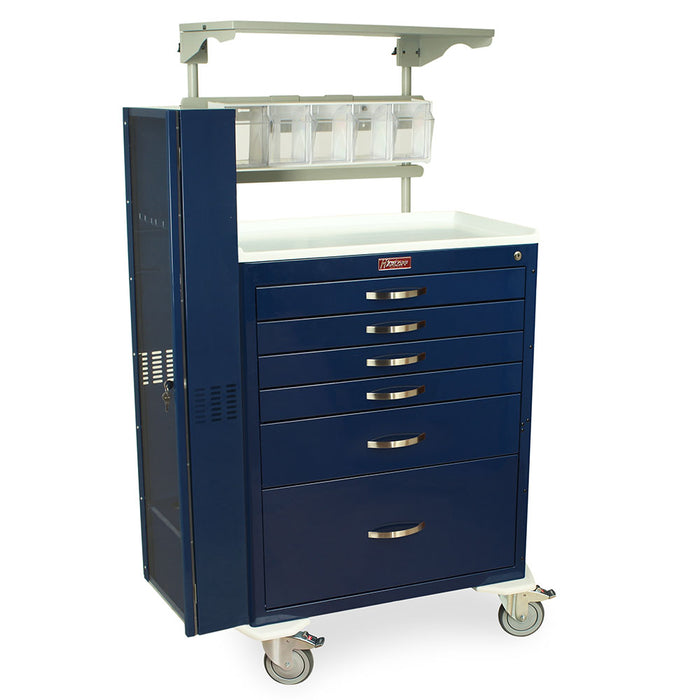 M-Series Tall Treatment Crash Cart with Difficult Airway Package & 6 Drawers