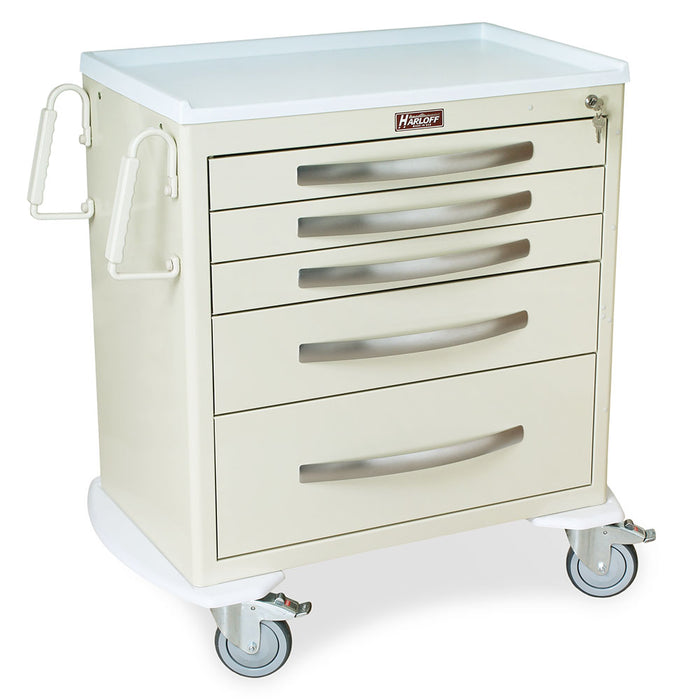 A-Series Lightweight Nursing Cart with Five Drawers & Key Lock