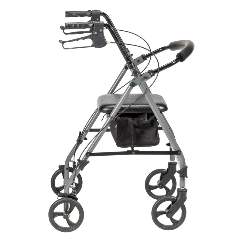 Steel Rollator with 6” Wheels, Knockdown - Grey