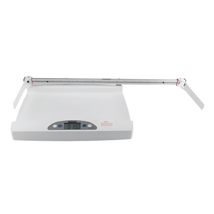 Digital Pediatric Tray Scale with Mechanical Height Rod & Rolling Cart