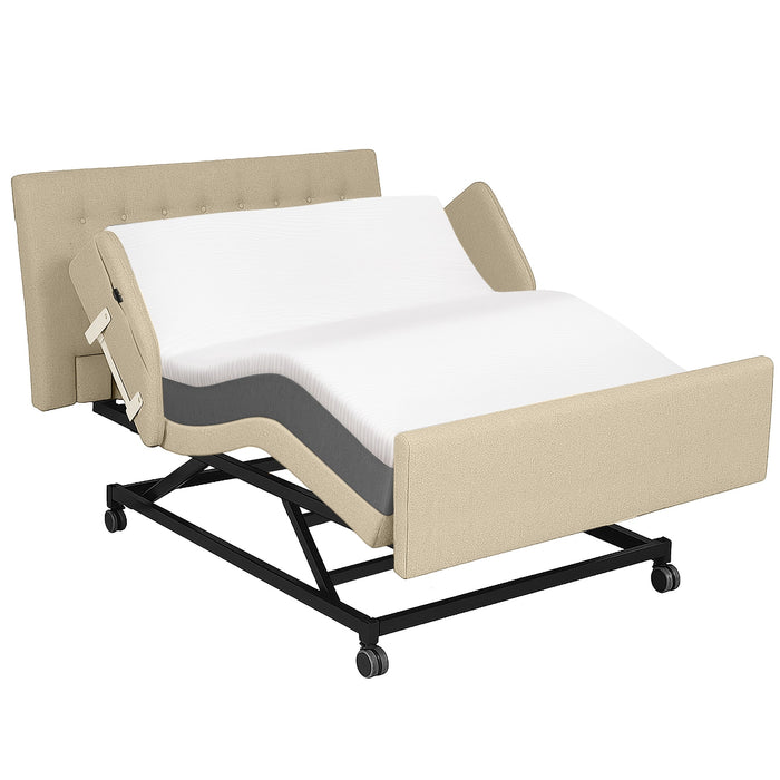Home Style Electric Hospital Bed with 8” Gel Memory Foam Mattress