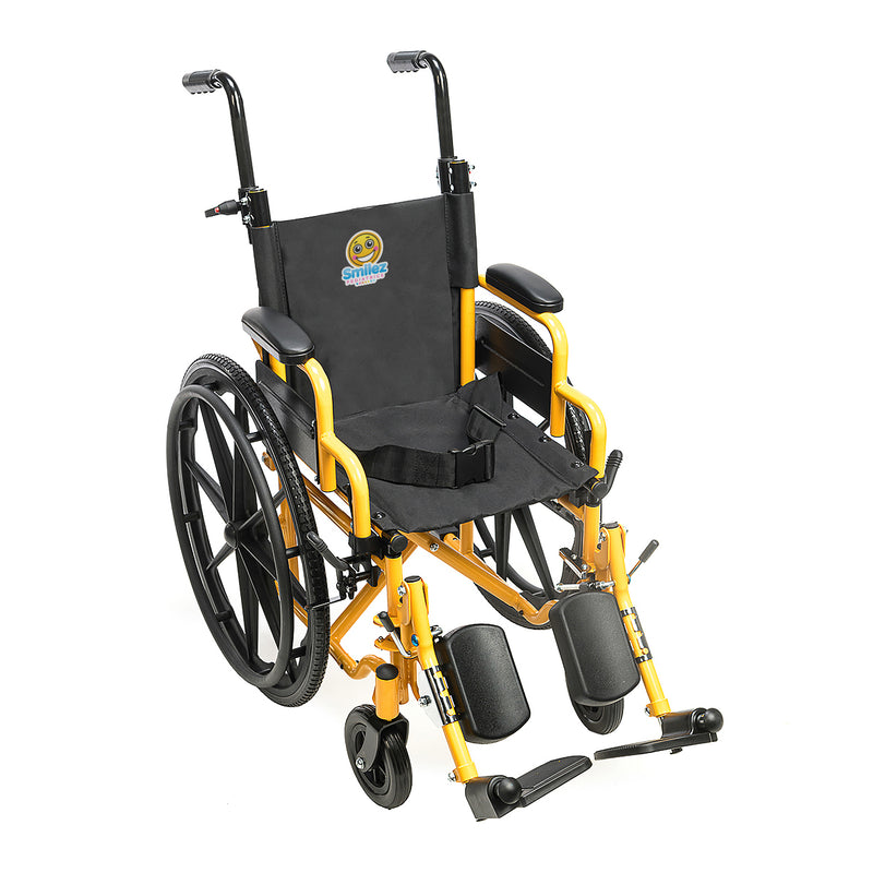 Pediatric Wheelchair Fun Lightweight Kids Wheelchair with Cushion Seat and Anti-Tippers