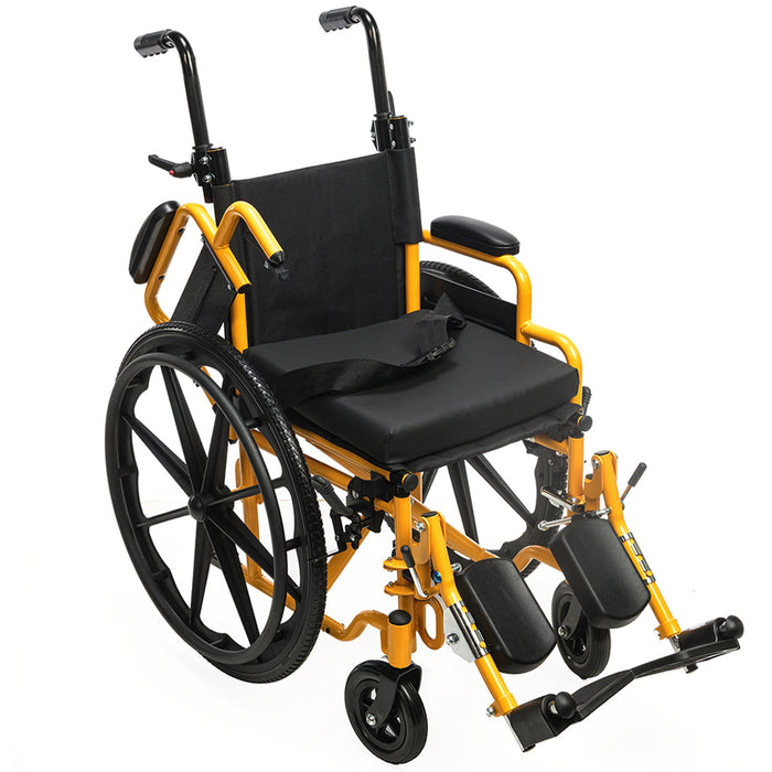Yellow One Arm Up Yellow Pediatric Manual Wheelchairs By SMILEZ