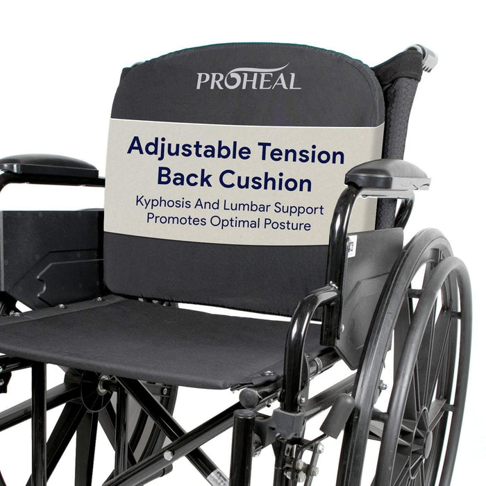 ProHeal Adjustable Tension Wheelchair Back Cushion - Kyphosis Pain
