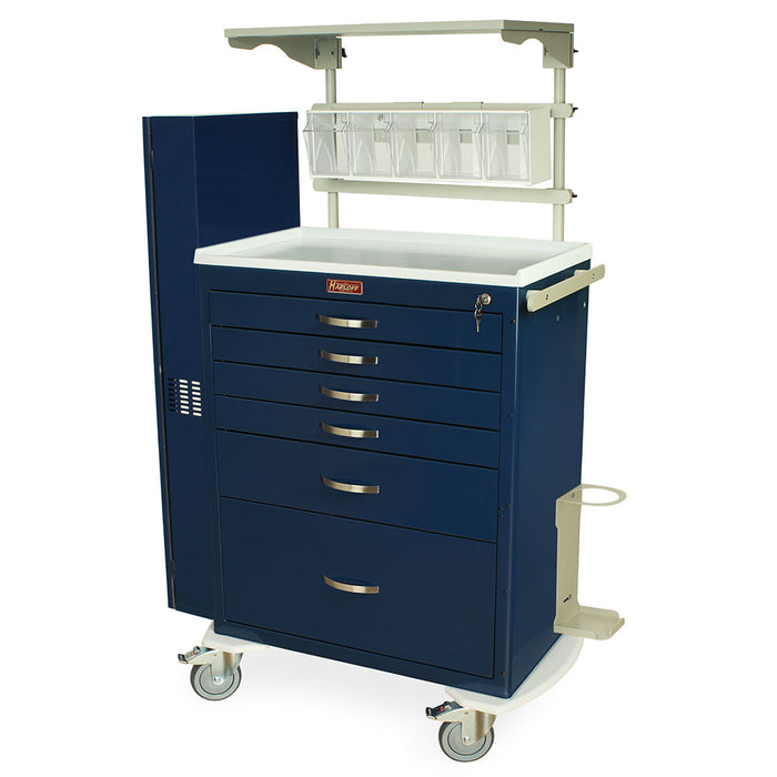 M-Series Tall Treatment Crash Cart with Difficult Airway Package & 6 Drawers