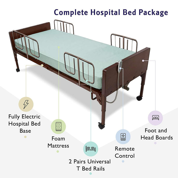Bariatric Hospital Bed Full Electric with T-Rails - ProHeal-Products