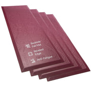 Beveled Bedside Fall Mat for Elderly - Maroon - 4 Pack ProHeal