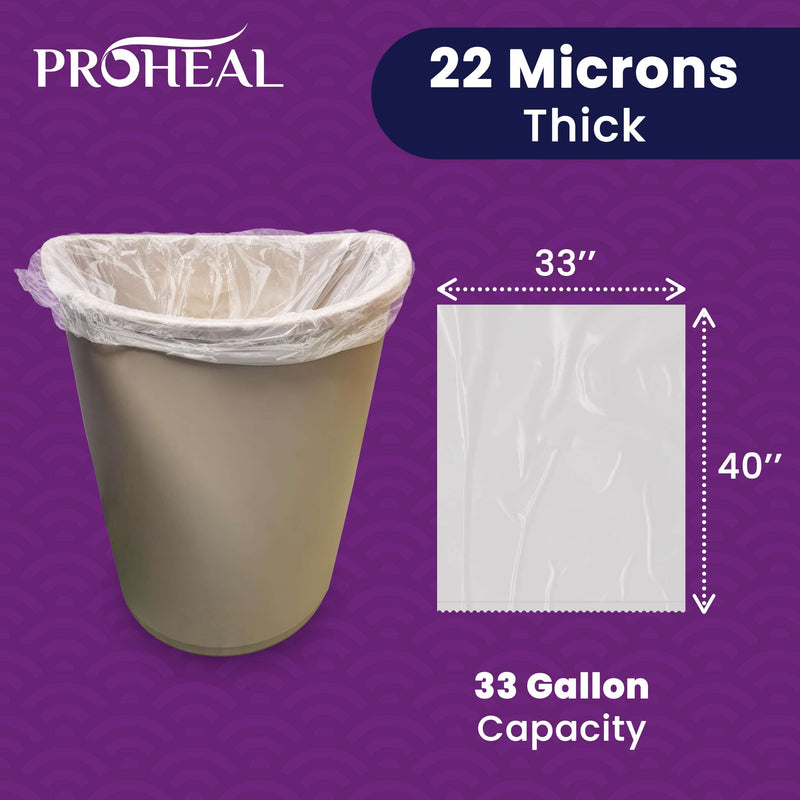 Large Trash Liners - 33 Gallon, 125 Count - 22 Micron