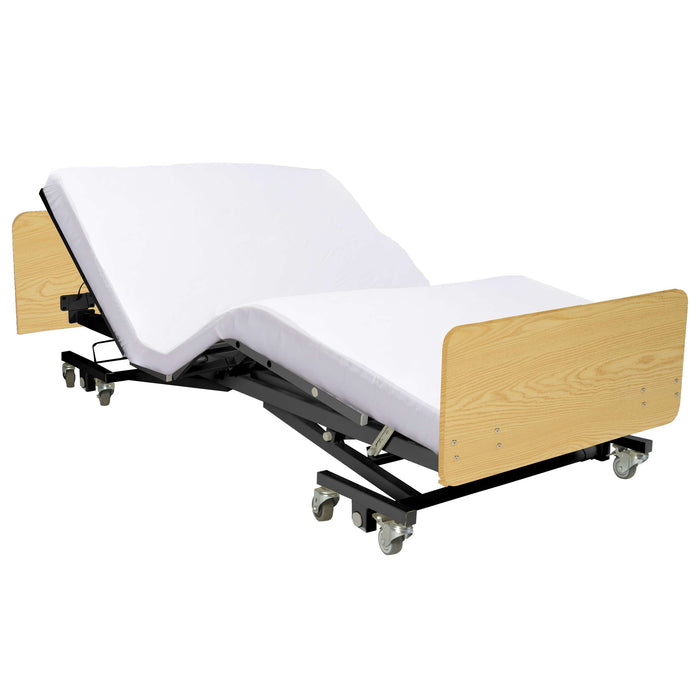 Ultra Low Electric Expandable Hospital Bed- Memory Foam Mattress - Qbar