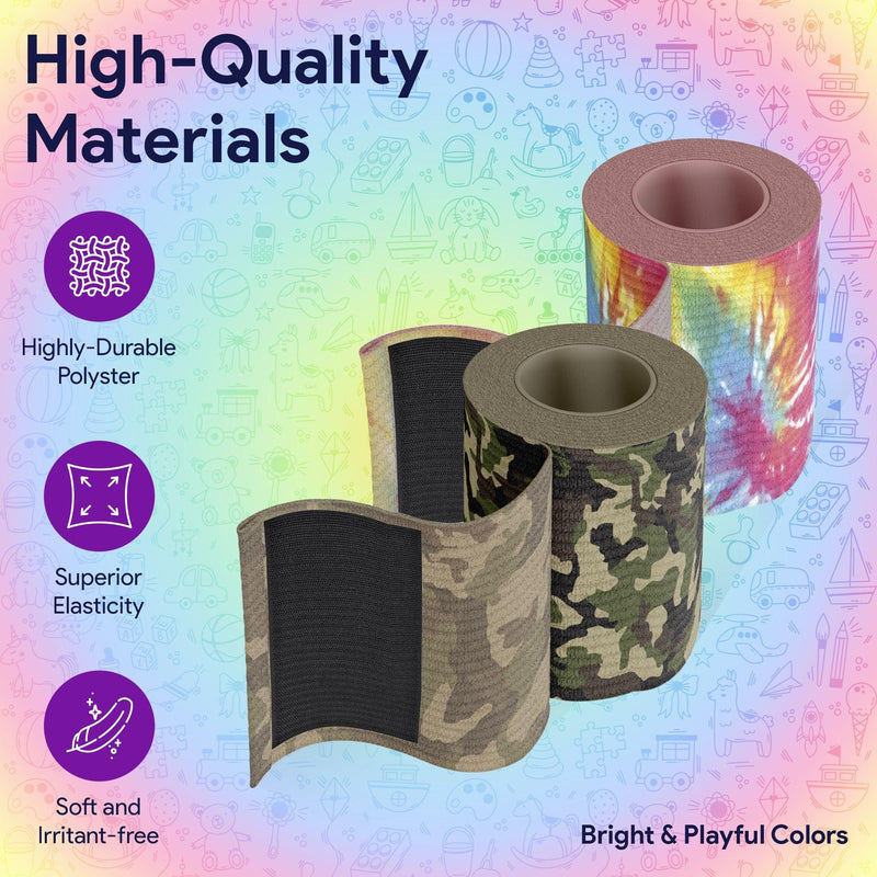 Camo & Tie Dye Compression Bandage Wrap For Wounds - 2 Pack - ProHeal-Products