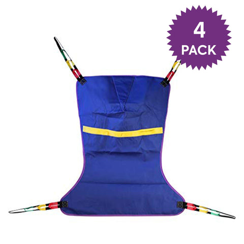 Case of 4 - Universal Full Body Lift Sling Solid Fabric Polyester - Large
