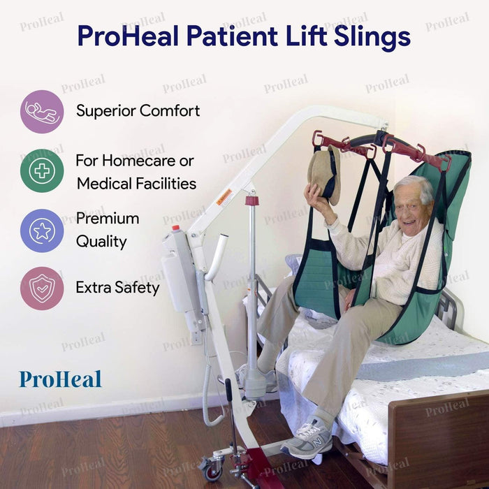 Case of 4 - Universal Full Body Lift Sling Solid Fabric Polyester - X —  ProHeal-Products