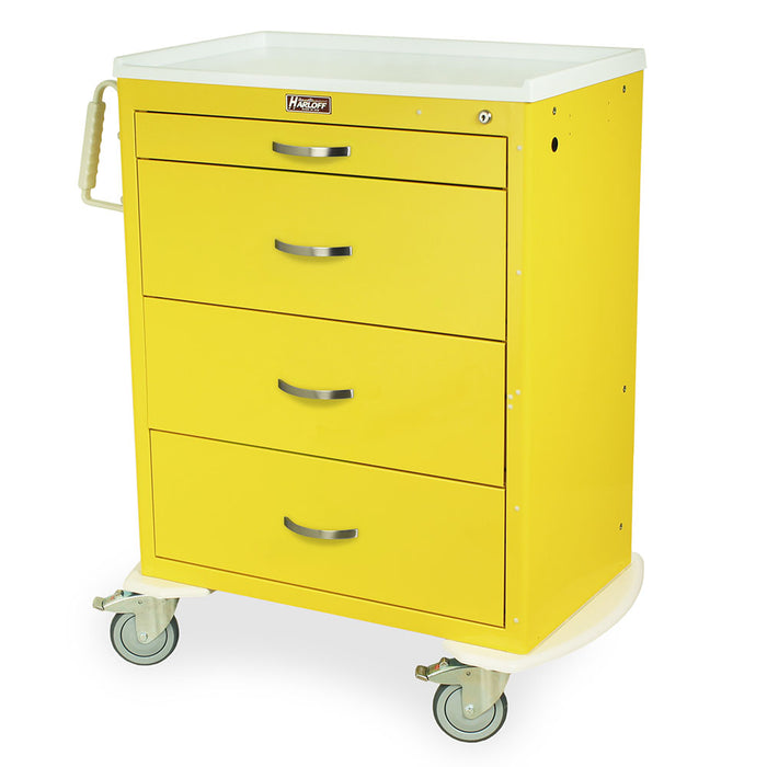 M-Series Tall Isolation Cart with Four Drawers & Standard Key Lock