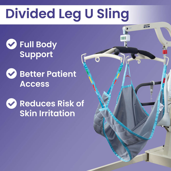 Bariatric Divided Leg Patient Lift Sling Universal Compatibility