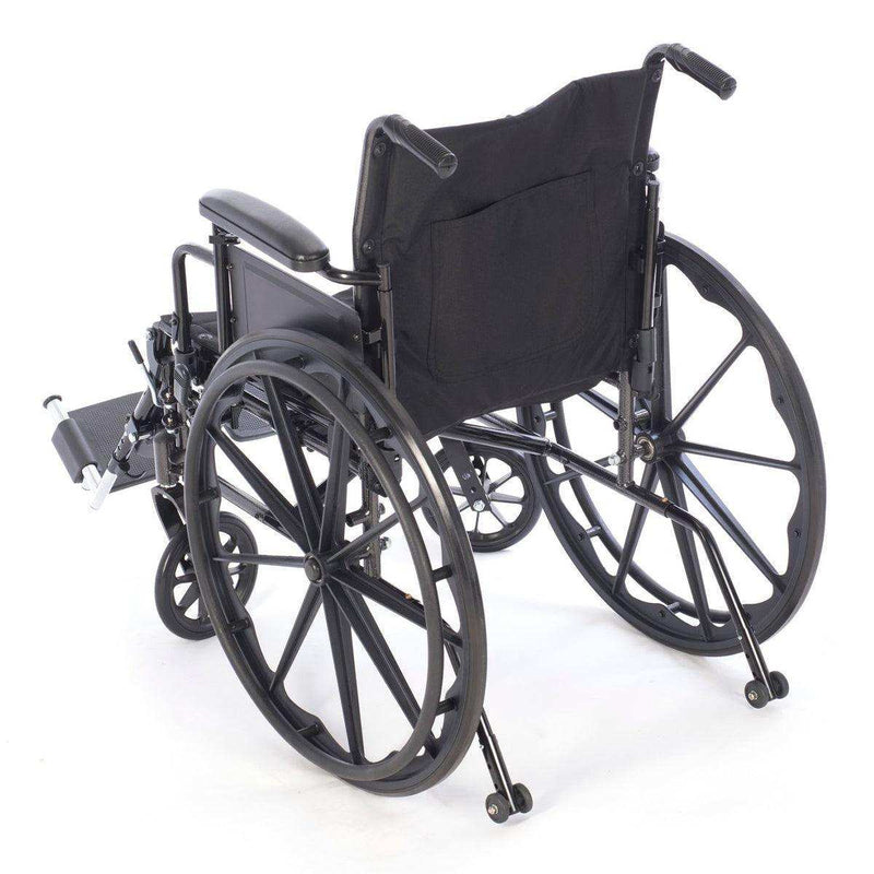 K3 Wheelchair, Detachable Full Arms, Elevating Leg Rests, 18 Seat with Anti-Tippers, Seatbelt and Cushion