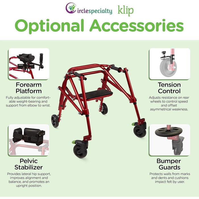 Klip 4-Wheel Walker 8” Outdoor Wheels