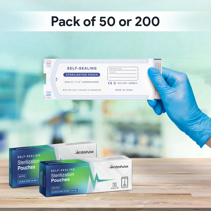 Self Seal Sterilization Pouches Disposable Sterilizer Bags