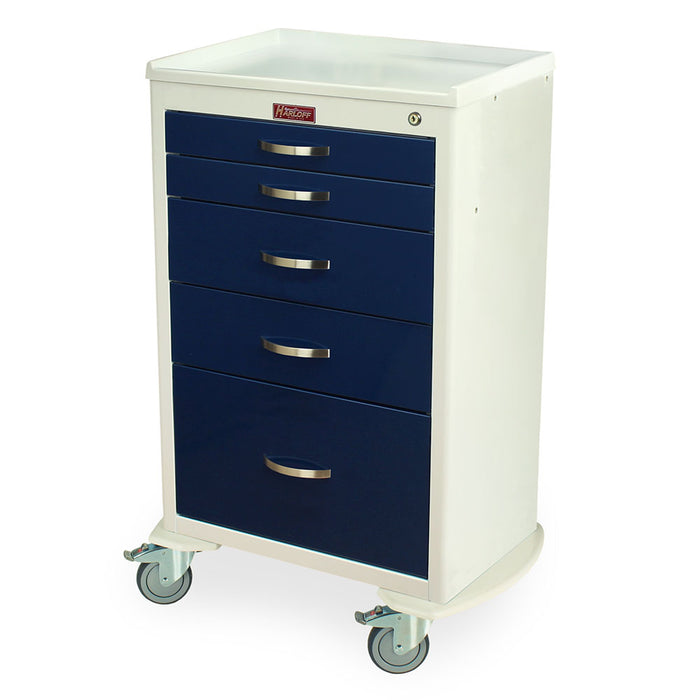 M-Series Tall Anesthesia Cart with 5 Drawers & Key Lock