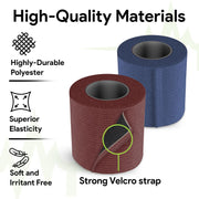 Elastic Compression Bandage Medical Wrap - Burgundy and Navy - ProHeal-Products