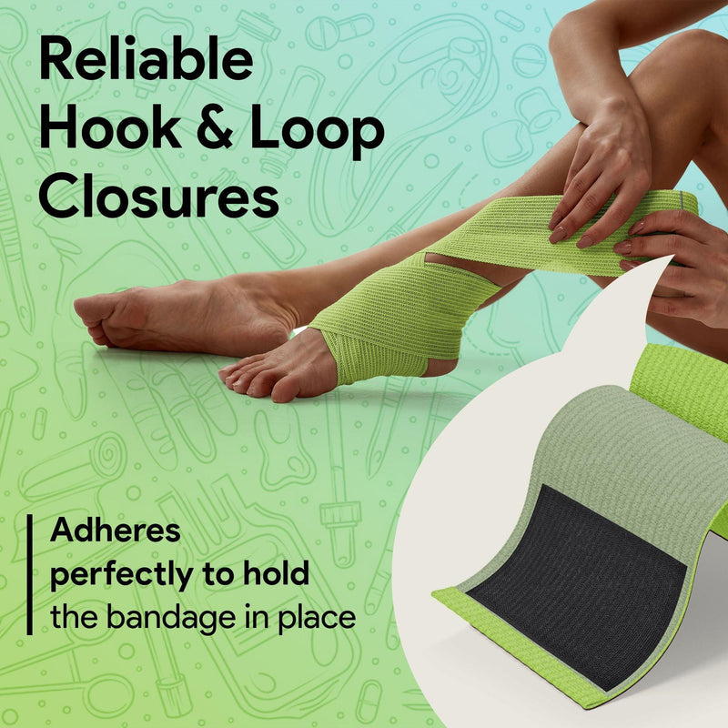 Elastic Compression Bandage Medical Wrap - Yellow and Green - ProHeal-Products