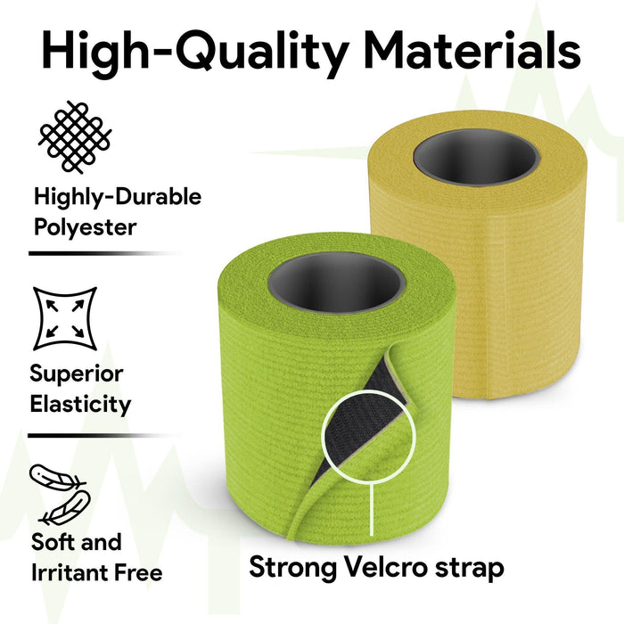 Elastic Compression Bandage Medical Wrap - Yellow and Green - ProHeal-Products
