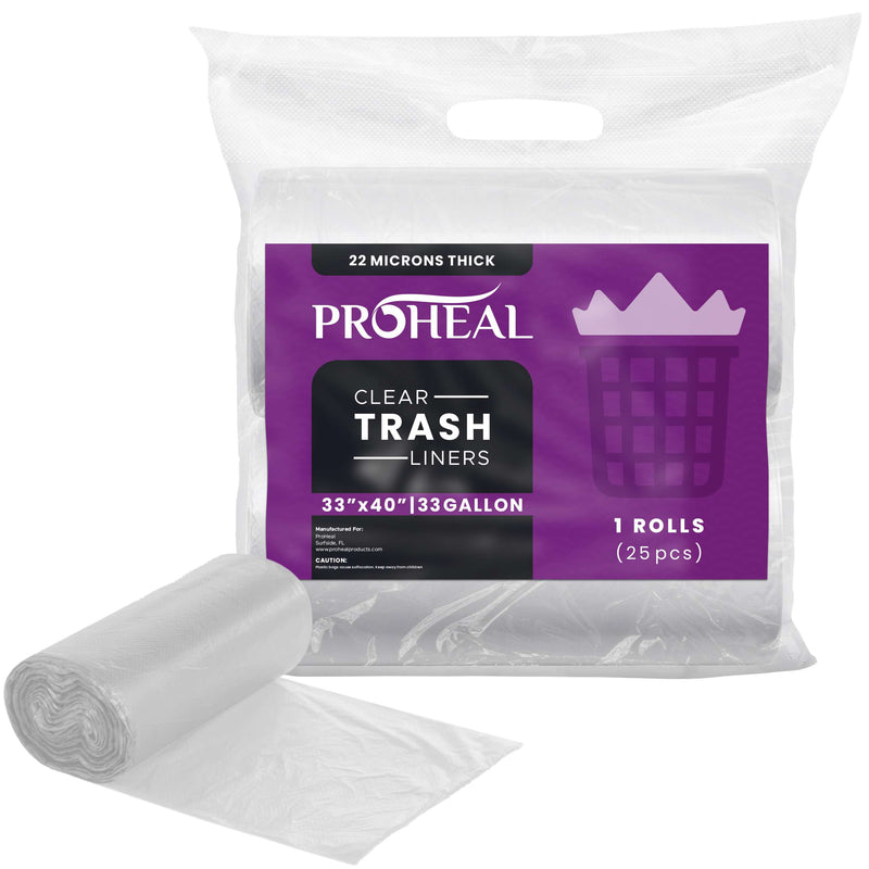 Large Trash Liners - 33 Gallon, 25 Count - 22 Micron