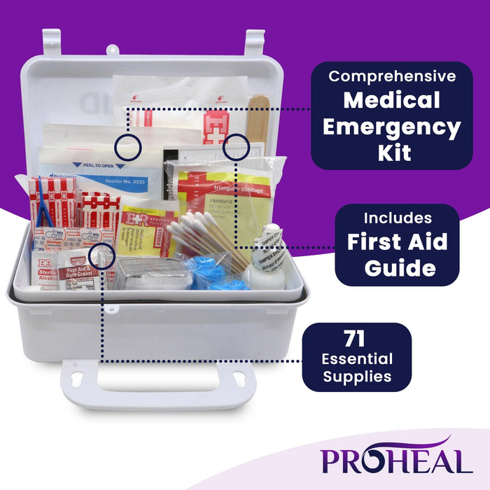 ProHeal First Aid Kit Essentials in a Box - 71 Essential 10 Person Kit —  ProHeal-Products