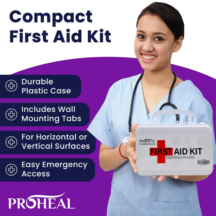 OSHA Compliant First Aid Kit Essentials in a Box - 71 Essential 10 Person Kit