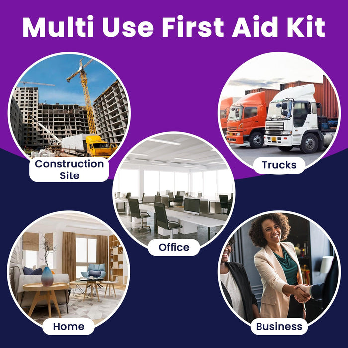 OSHA Compliant First Aid Kit Essentials in a Box - 71 Essential 10 Person Kit