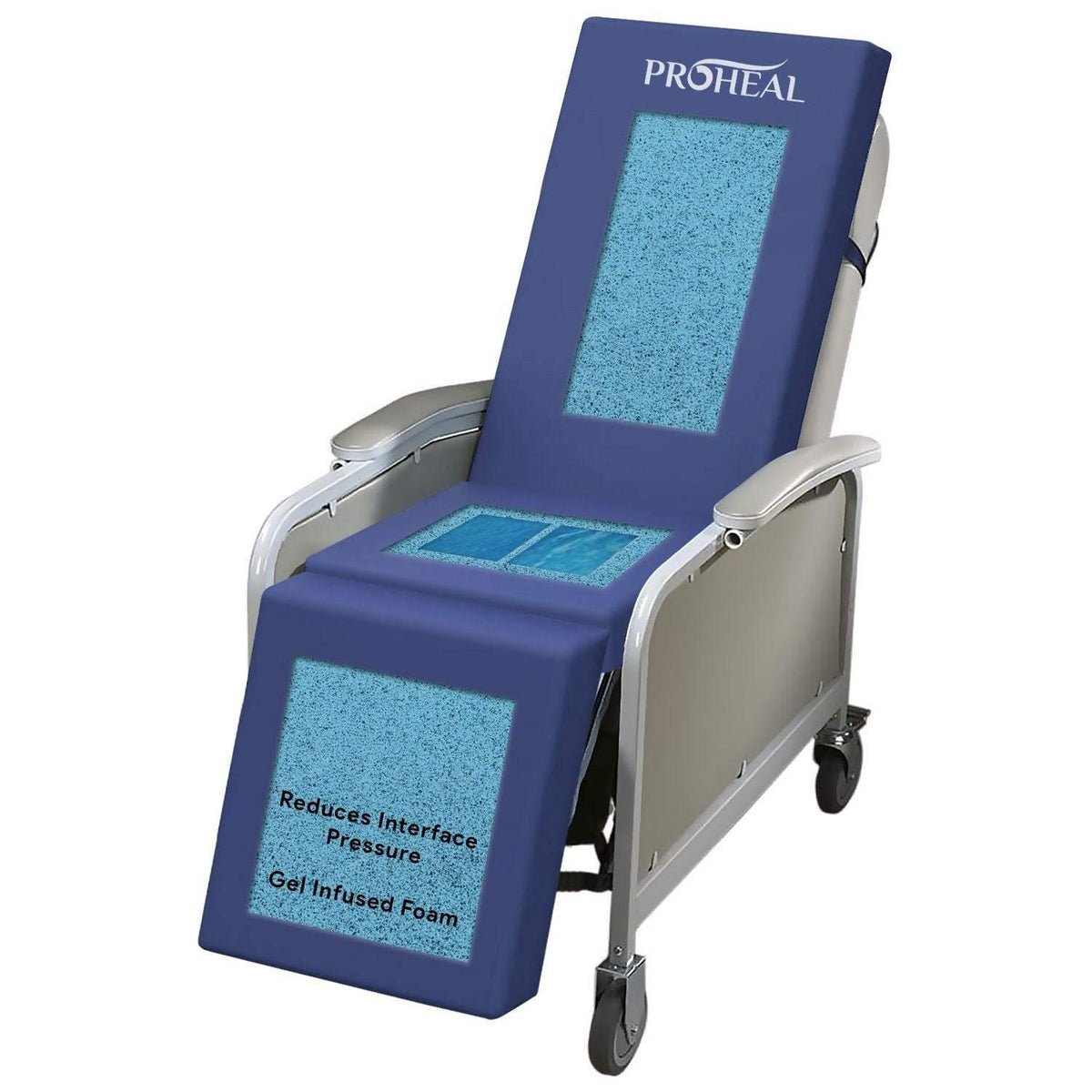 ProHeal 4 Gel Infused Foam Wheelchair Seat Cushion - Orthopedic