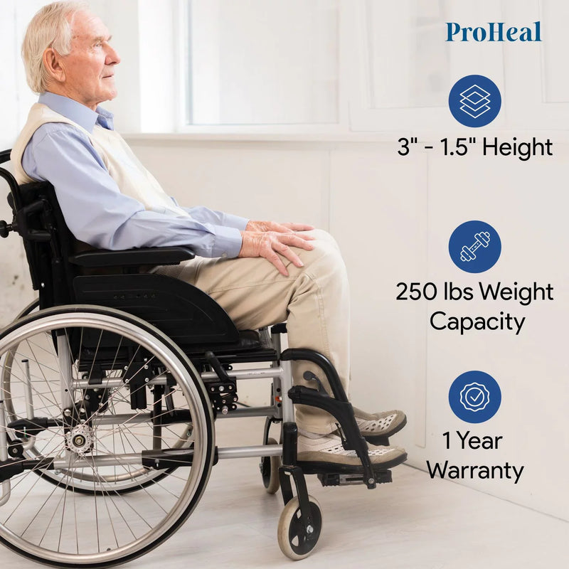 Foam Wedge Wheelchair Cushion with Pommel - ProHeal-Products