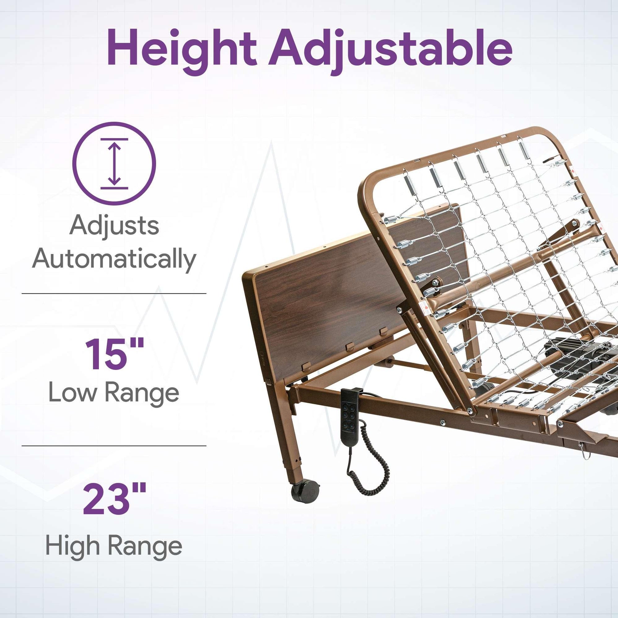 Full Electric Hospital Bed Adjustable Height and Hi Lo — ProHealProducts