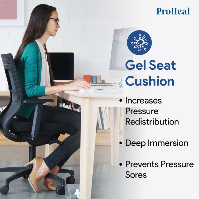 Seat Cushion for Wheelchair Gel Foam Pressure Reducing, Chair Cushion