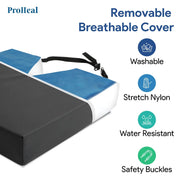 Gel Infused Foam Wheelchair Seat Cushion w/ Coccyx Cutout - ProHeal-Products