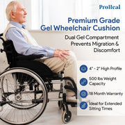 Gel Wedge & Pommel Wheelchair Cushion - ProHeal-Products