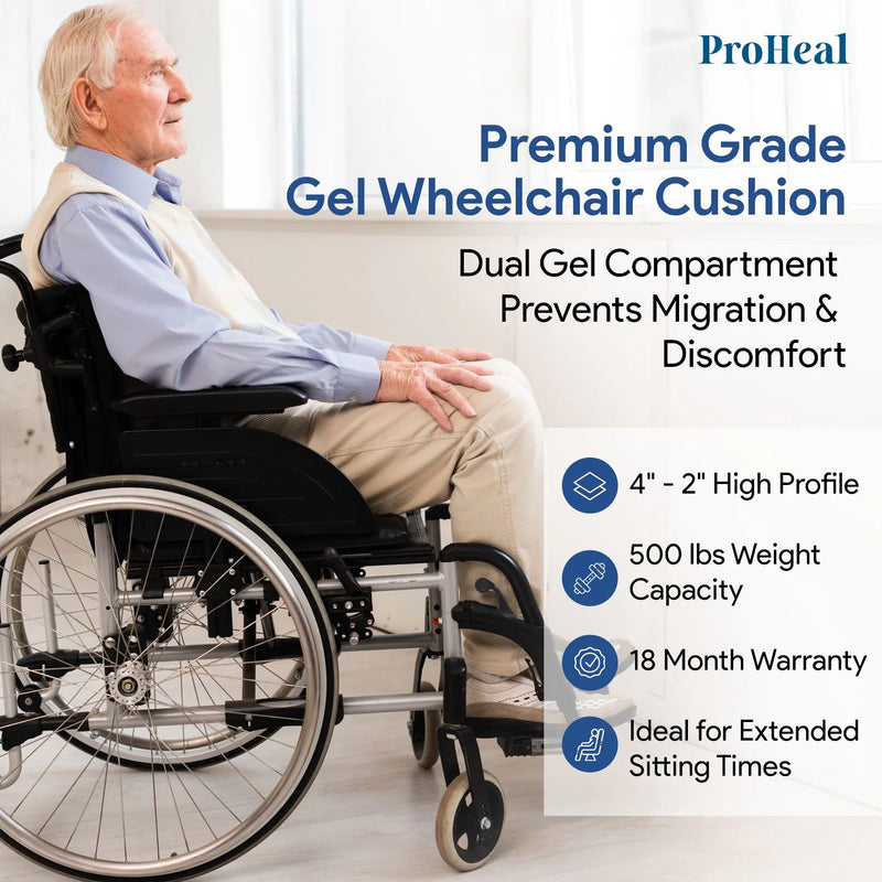 Gel Wedge & Pommel Wheelchair Cushion - ProHeal-Products