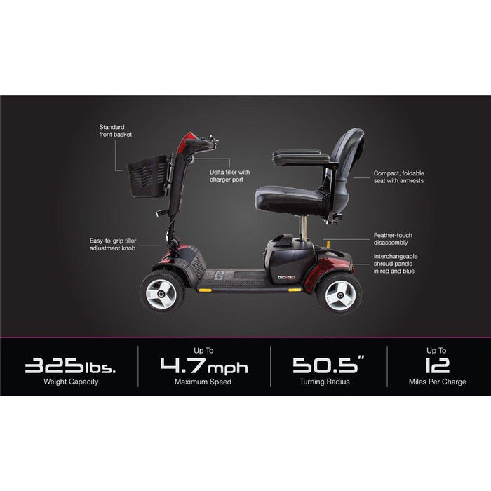 Go-Go Sport 4-wheel Electric Mobility Travel Scooter Pride Mobility