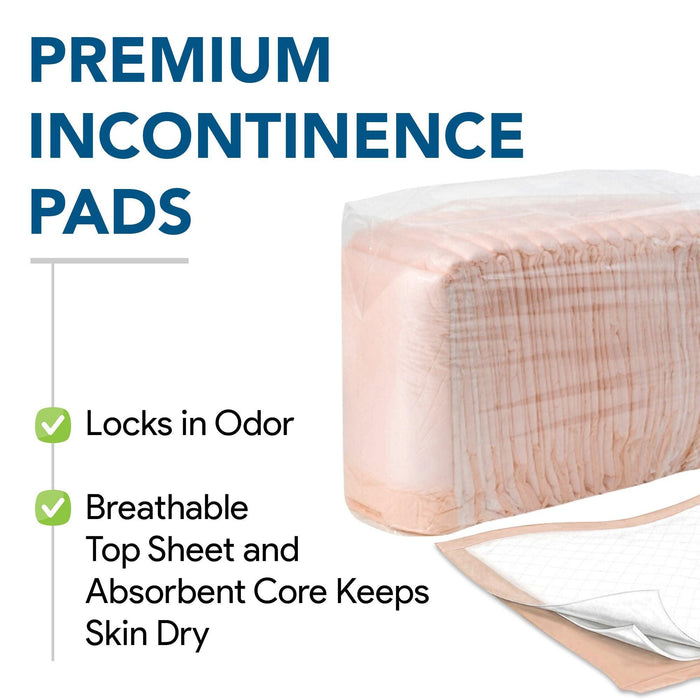 Chucks Pads Disposable [50-Pack] Underpads 23x36 Incontinence Chux Pads  Absorbent Fluff Protective Bed Pads, Pee Pads for Babies, Kids, Adults 