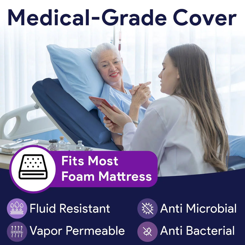 Hospital Bed Mattress Cover With Defined Bed Rail For Foam Mattress - ProHeal-Products