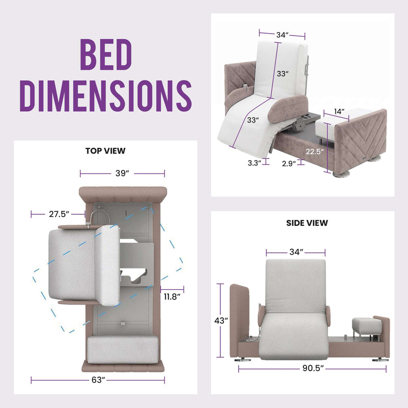 Rotating Hospital Bed, Full Electric Sit To Stand Lift Medical Bed
