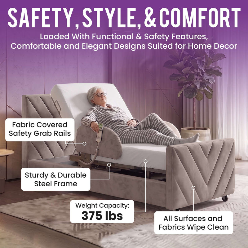 Rotating Hospital Bed, Full Electric Sit To Stand Lift Medical Bed