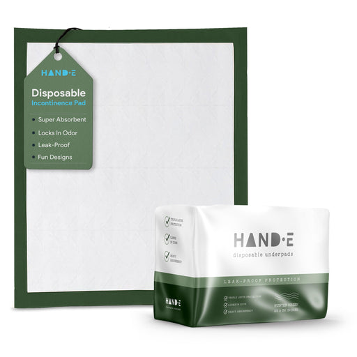 Incontinence Bed Pads Disposable Green Hand-E Touch