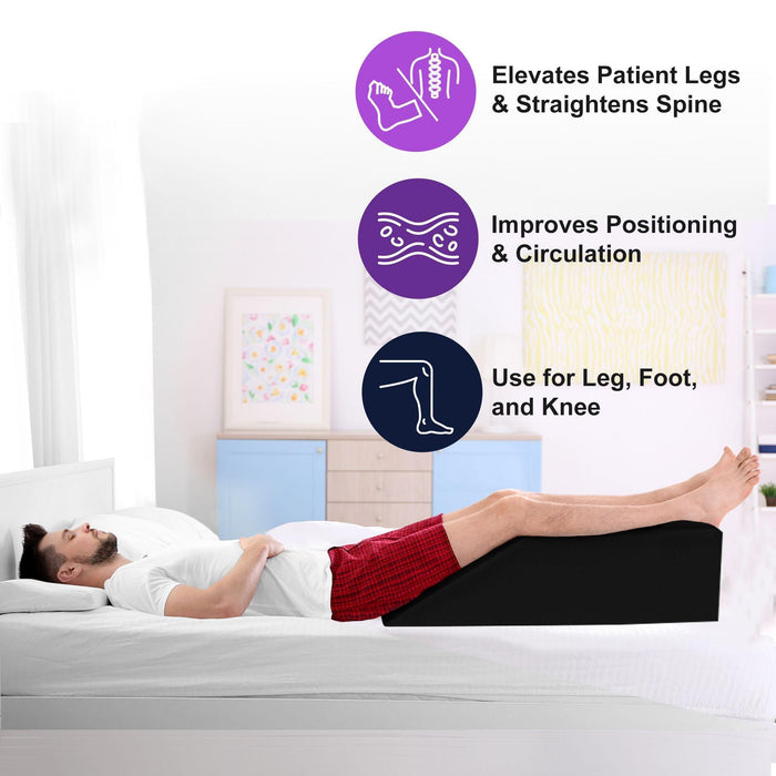 Ebung Memory Foam Leg Elevation Pillows- Leg Support Pillow to Elevate  Feet, Leg Pillows for Elevation Blood Circulation, Leg Swelling Relief