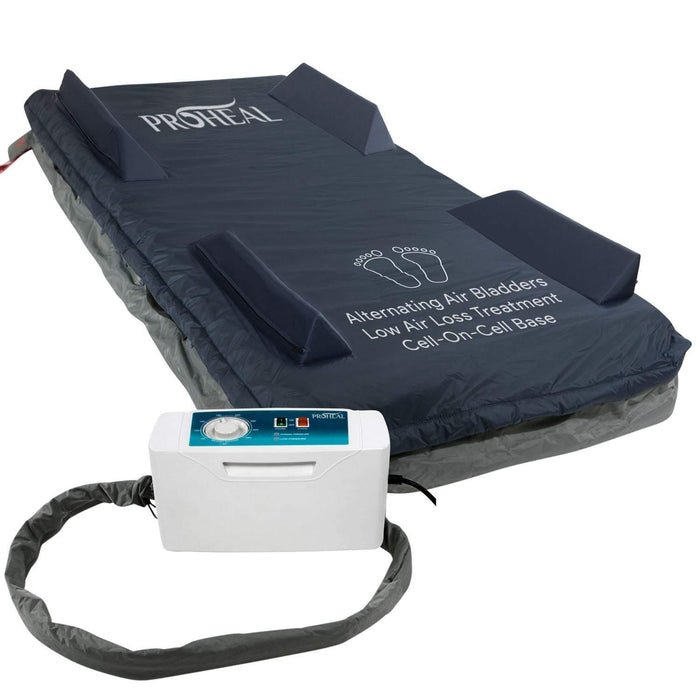 Low Air Loss Alternating Pressure Mattress -Cell-On-Cell, Rails - 36"x84"x8/11" ProHeal
