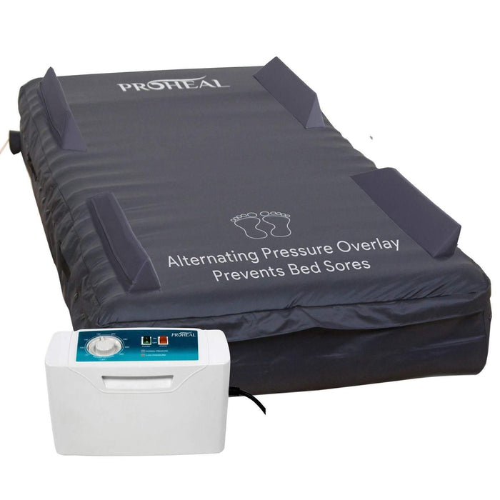 Low Air Loss Alternating Pressure Overlay - Mattress Sore Pad With Rails ProHeal