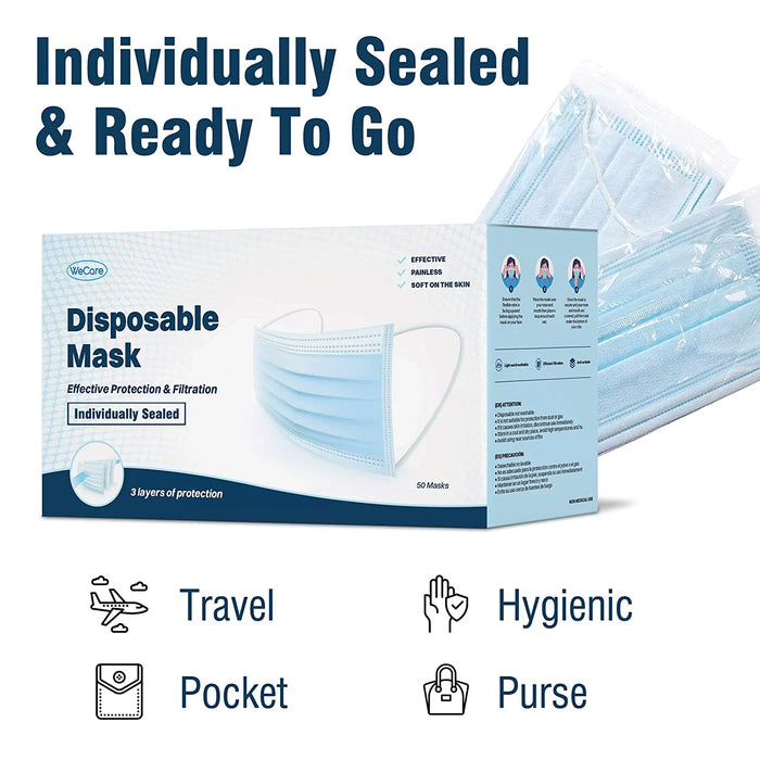 Masks Box of 50 - Light Blue - ProHeal-Products